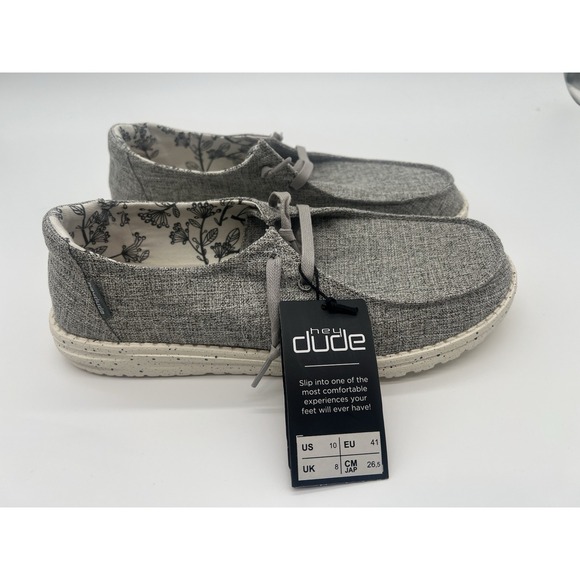 Hey Dude Shoes - HEY DUDE WOMENS WENDY LINEN SLIP-ON COMFORTABLE SHOES SIZE 10